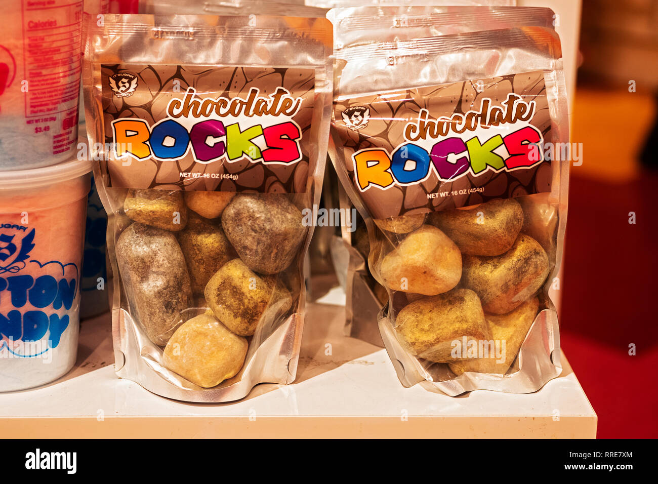 A bag of chocolate rocks for sale at It'sugar on Broadway in Greenwich ...