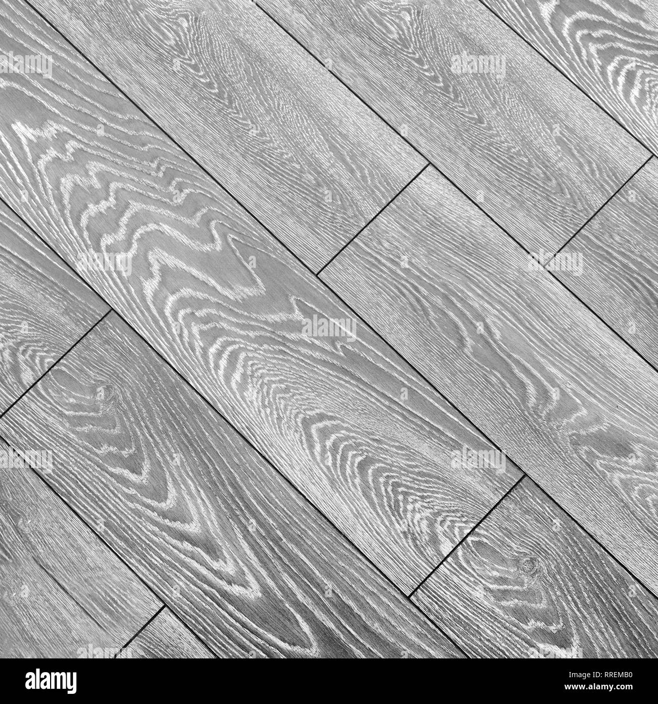 Stylish gray laminate flooring with strong natural wood pattern Stock