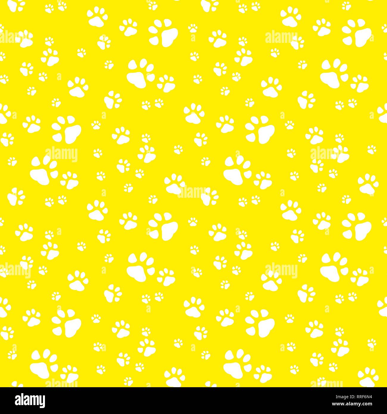 Dog paw print seamless pattern on white background eps10 Stock Vector Image  & Art - Alamy