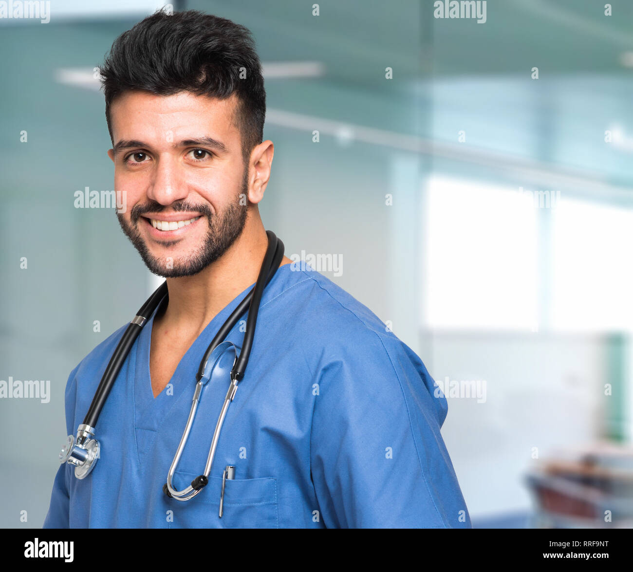 Friendly nurse handsome surgeon hi-res stock photography and images - Alamy