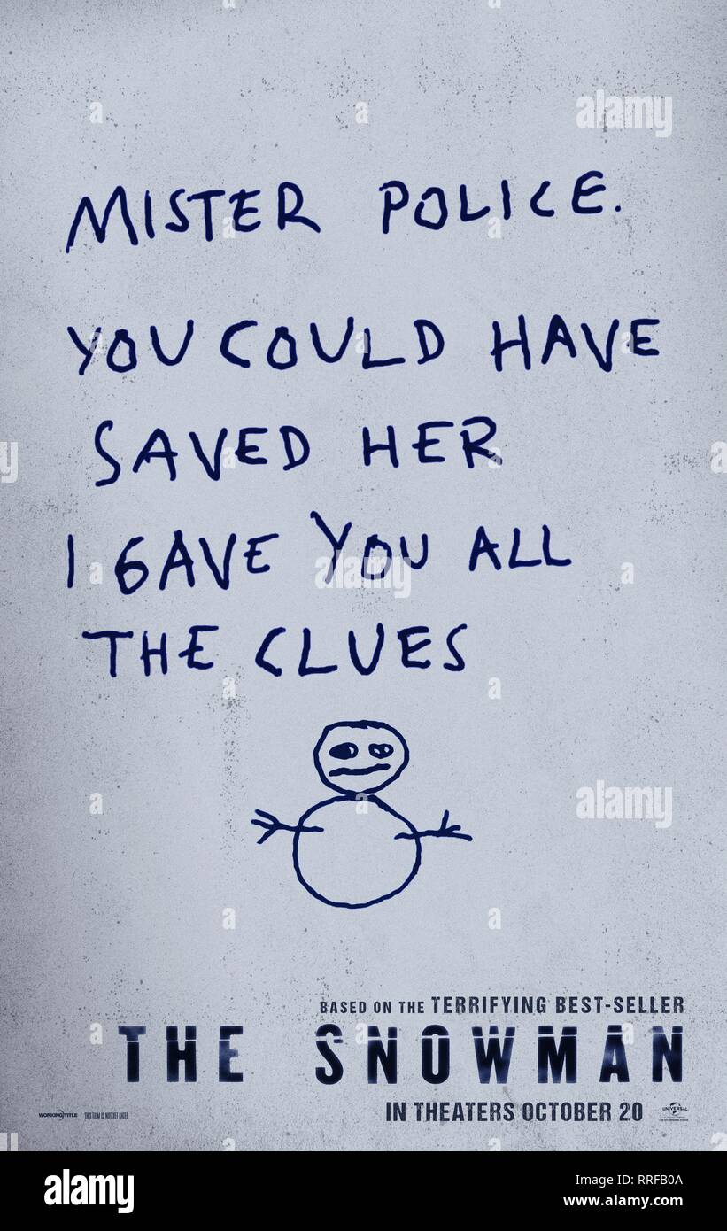 Movie Poster The Snowman 17 Stock Photo Alamy