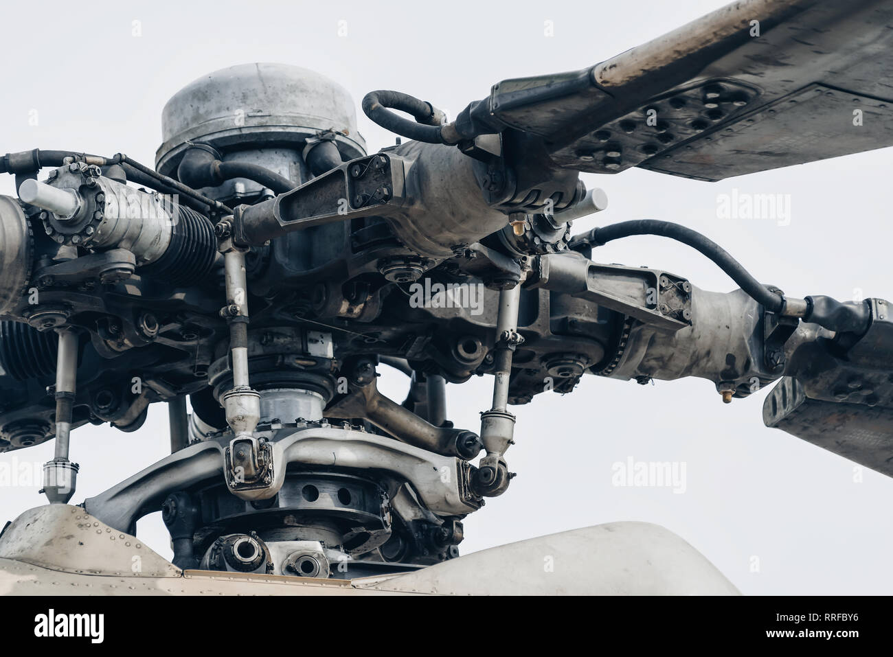 Military helicopter rotor blade detail closeup Stock Photo Alamy