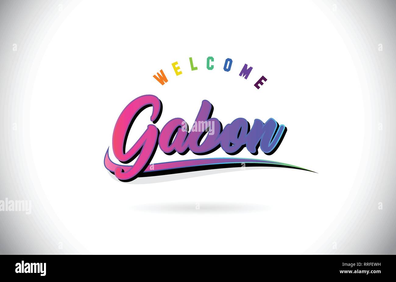 Gabon welcome creative text hi-res stock photography and images - Alamy