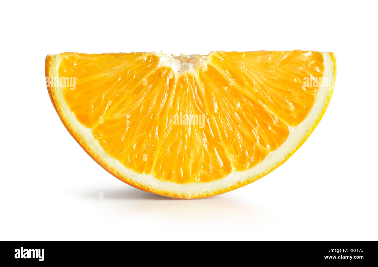 orange fruit slice isolated on white background Stock Photo - Alamy