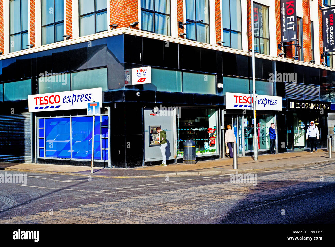 Tesco Express, Linthorpe Road, Middlesbroughm Cleveland, England Stock