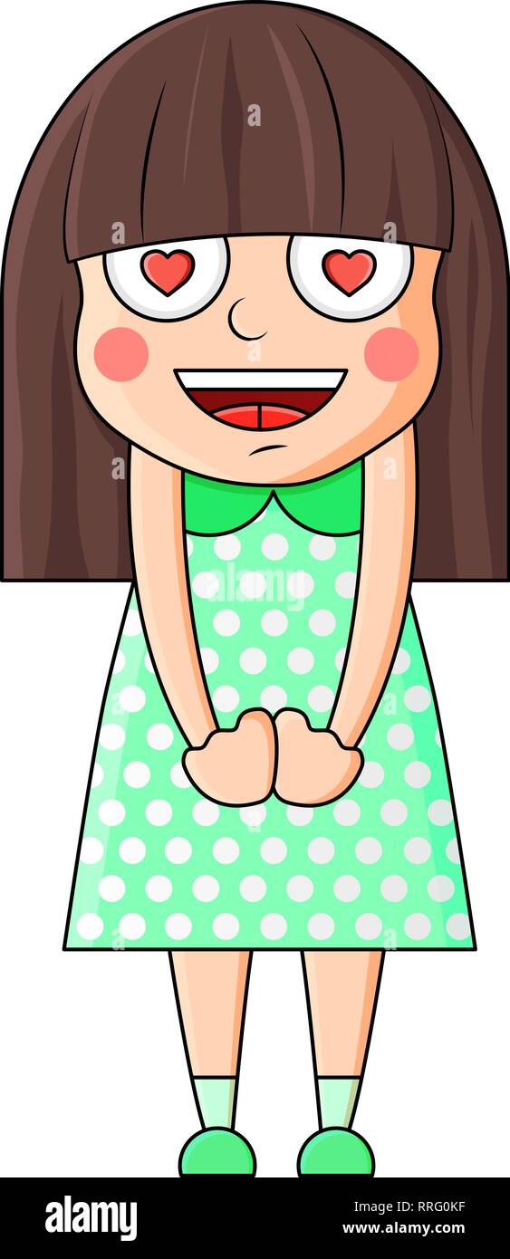 Cute cartoon girl with love in eyes. Vector illustration Stock Vector Image & Art - Alamy Cute cartoon girl with love in eyes. Vector illustration Stock Vector Image & Art - Alamy