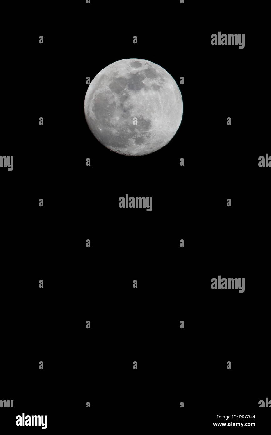 Full moon on night sky Stock Photo