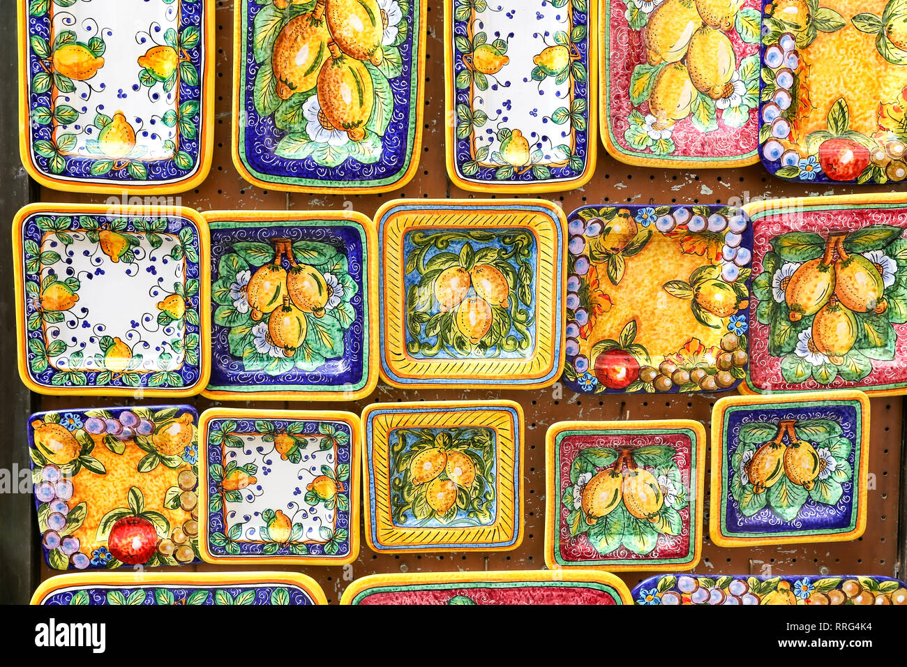 POSITANO, ITALY AUGUST 23, 2018 Positano style traditional colorful