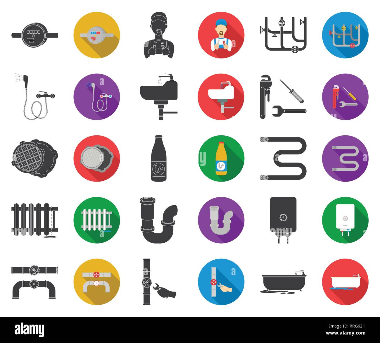 art,bath,bathtub,black,flat,boiler,cleaner,collection,components,design,drain,equipment,fitting,heated,icon,illustration,isolated,logo,maintenance,manhole,meter,mixer,pipes,plumber,plumbing,radiator,rail,repair,service,set,sign,sink,symbol,tool,toolbox,towel,trap,valve,vector,water,web,wrench, Vector Vectors , Stock Vector