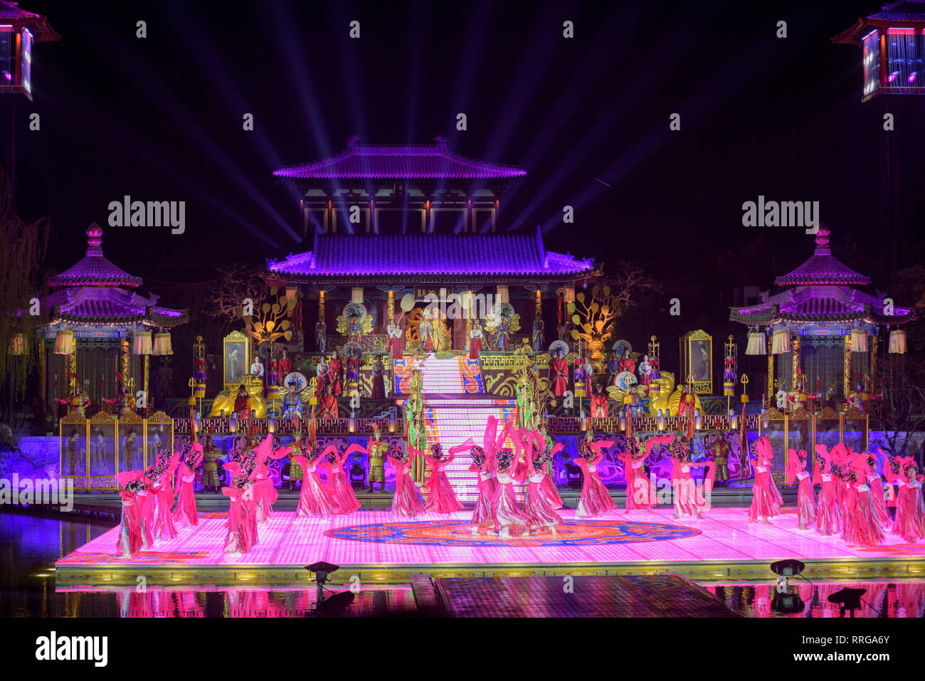 The Song of Everlasting Sorrow Show in Xi'an, Shaanxi Province, China, Asia Stock Photo