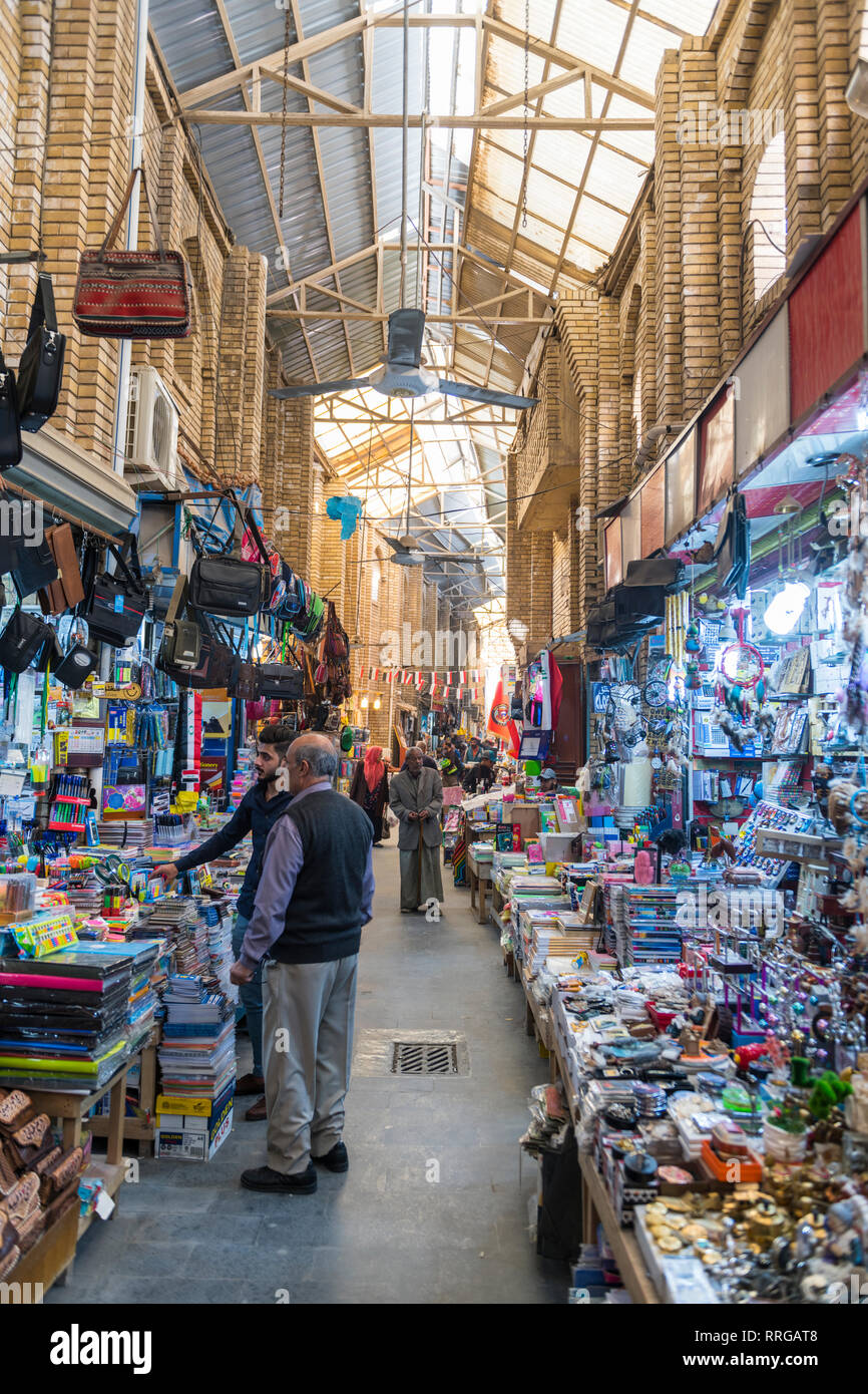 Cloth bazaar, Baghdad, Iraq, Middle East Stock Photo