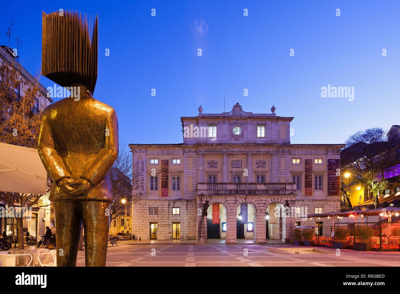 Sao Carlos Theatre, Lisbon, Portugal, Europe Stock Photo