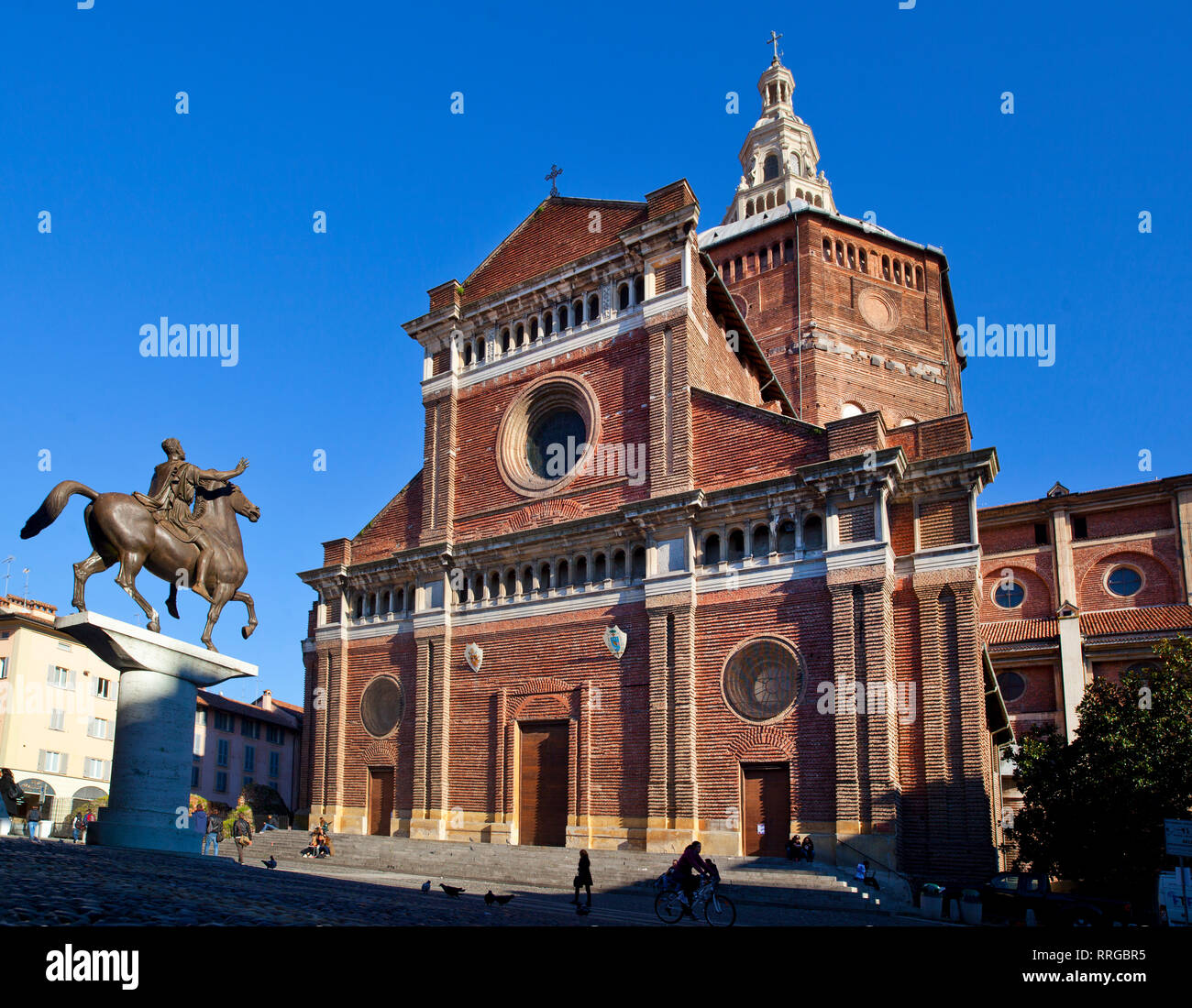 Pavia Cathedral, Pavia, Lombardy, Italy, Europe Stock Photo