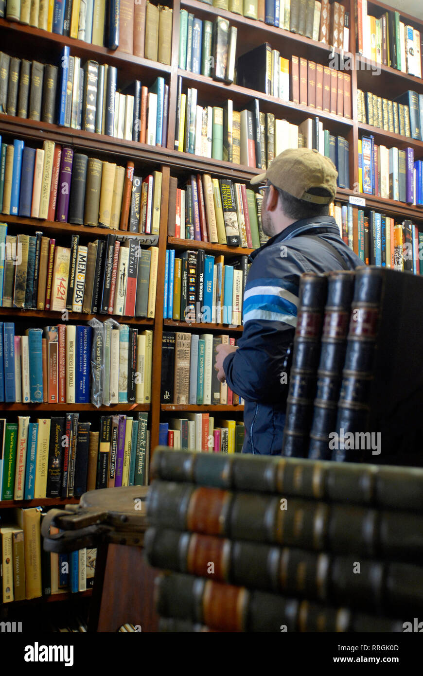 Cultural Tourism: The Book Shop in Wigtown, small village in Dumfries and Galloway, known as National Scotland Book Town, United Kingdom Stock Photo