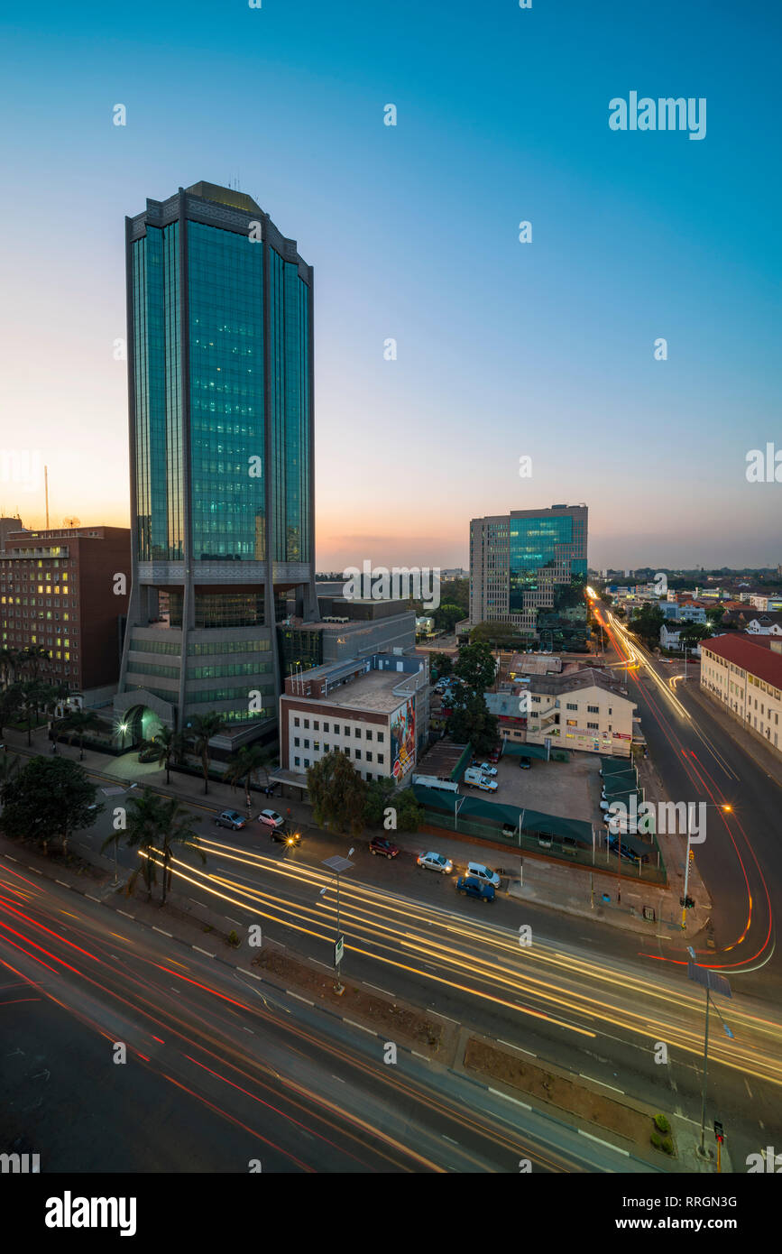 Evening lights in Zimbabwe's capital city Harare Stock Photo Alamy