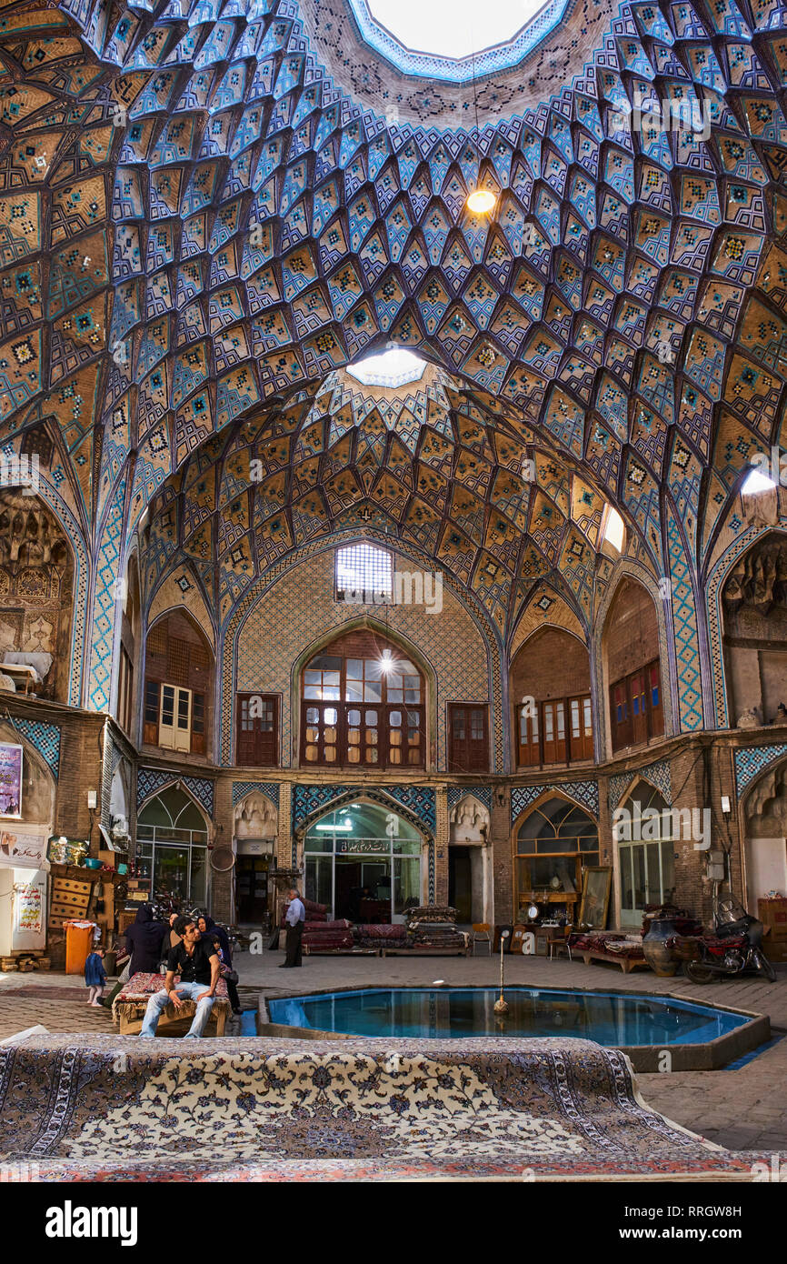 The Bazaar, Kashan city, Isfahan Province, Iran, Middle East Stock Photo