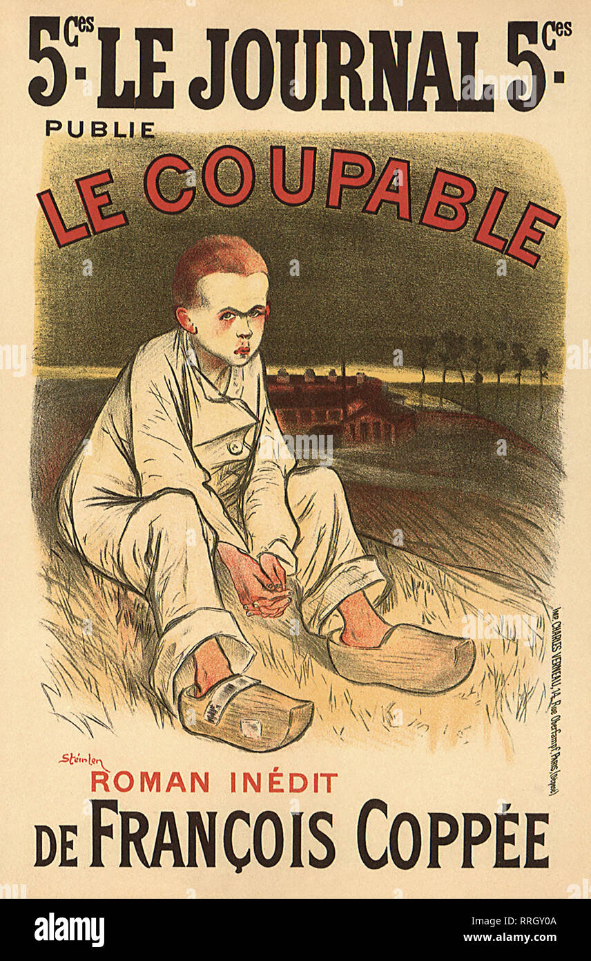Boy Criminal on Cover of Le Journal Magazine. Stock Photo