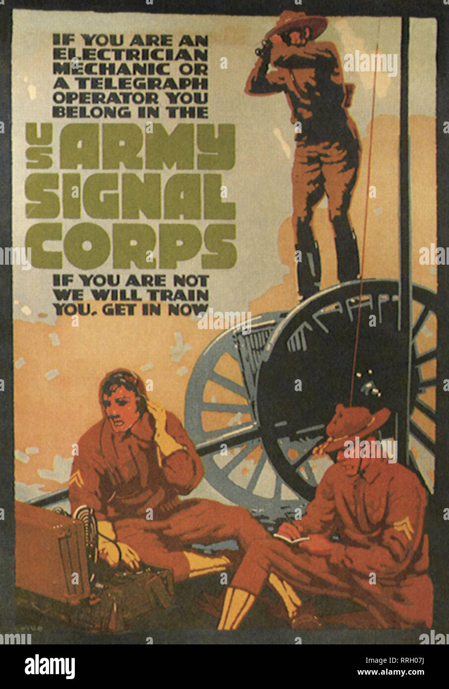 U.S. Army Signal Corps. Stock Photo