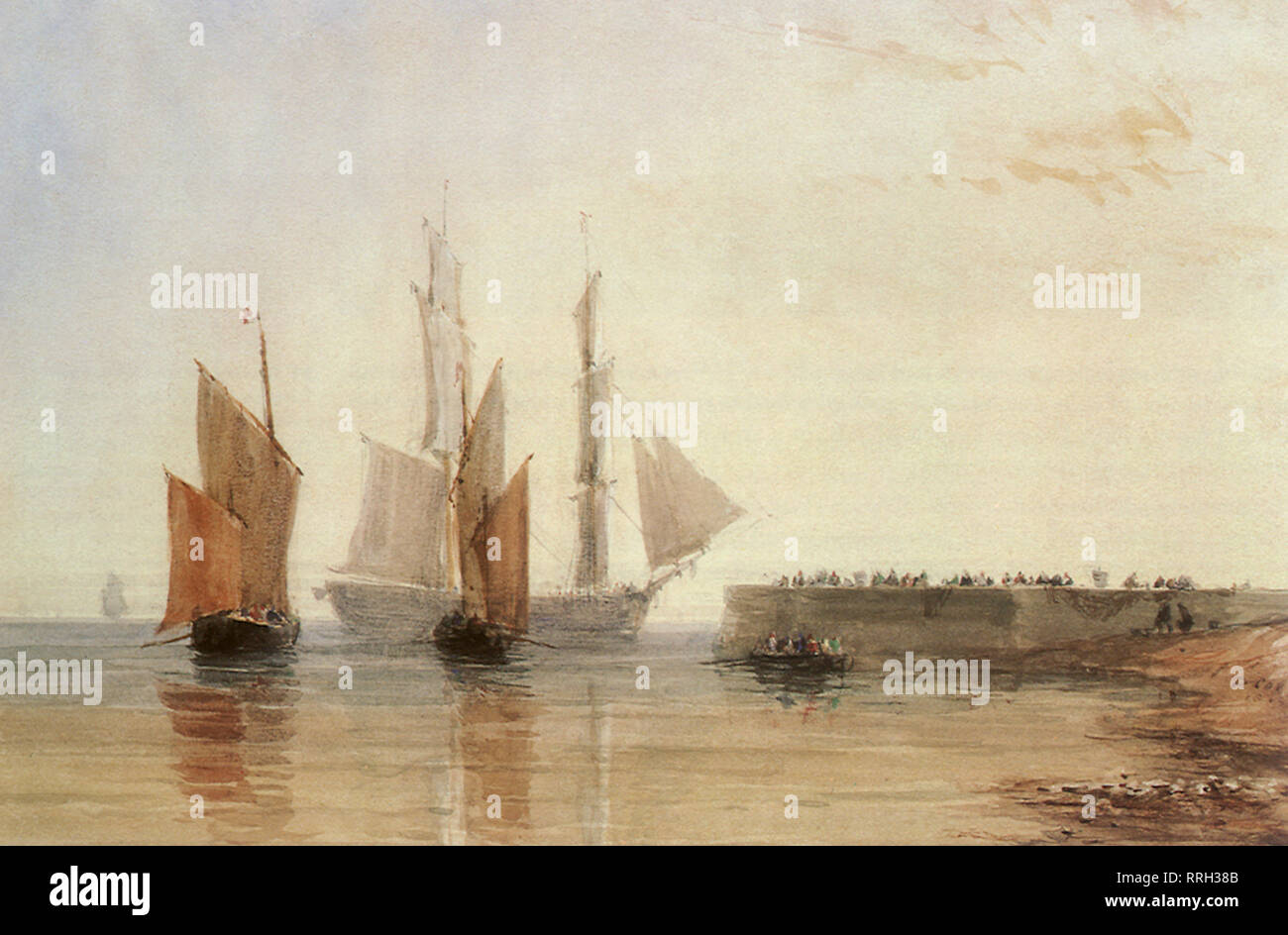Discovery of San Francisco by Portola. Stock Photo