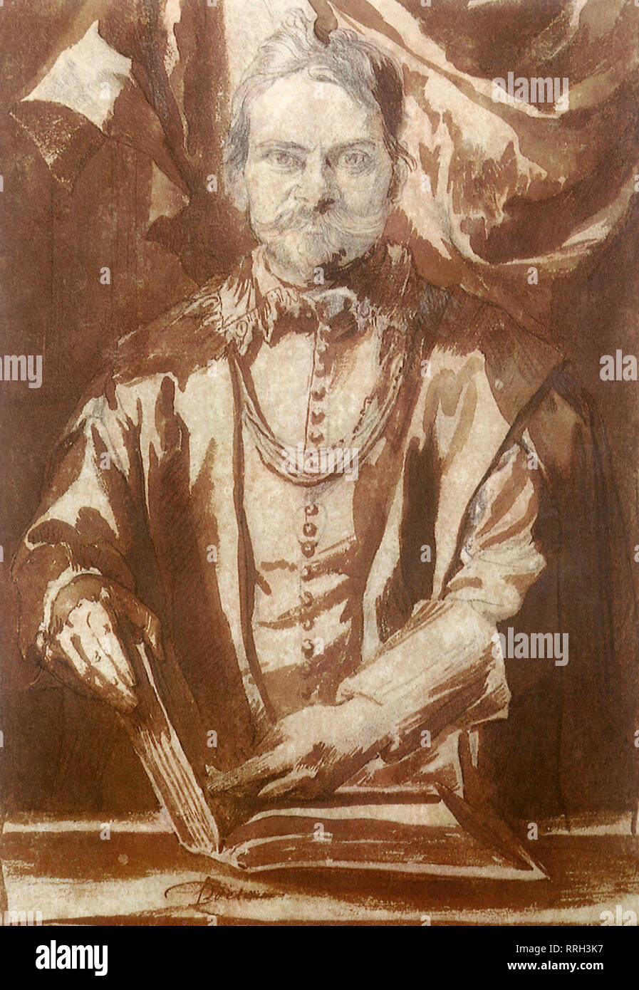 Portrait of Theodore van Thulden. Stock Photo