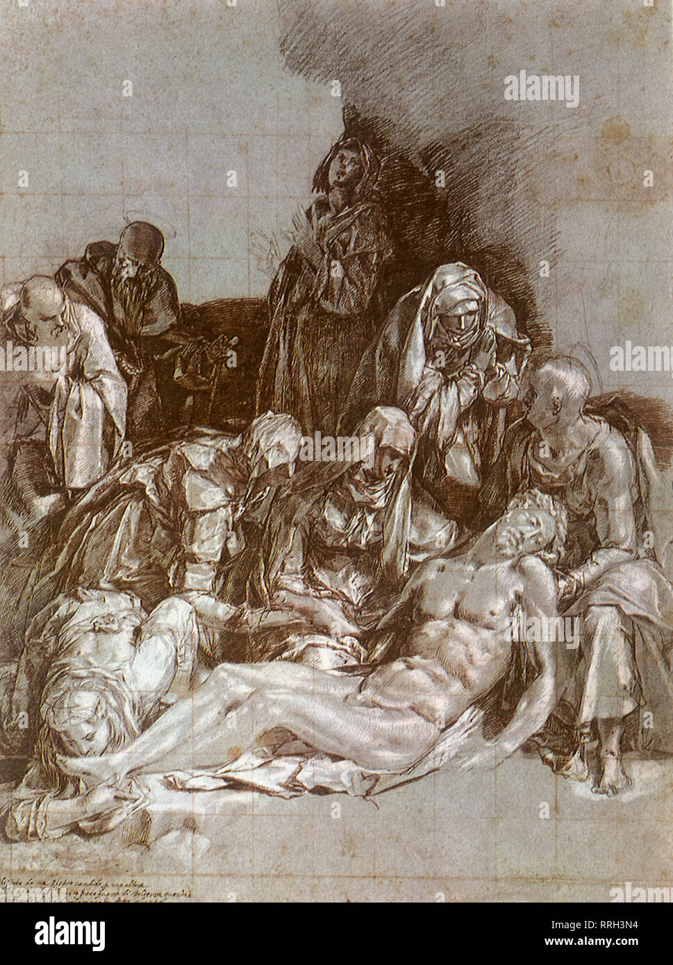The Descent from the Cross. Stock Photo