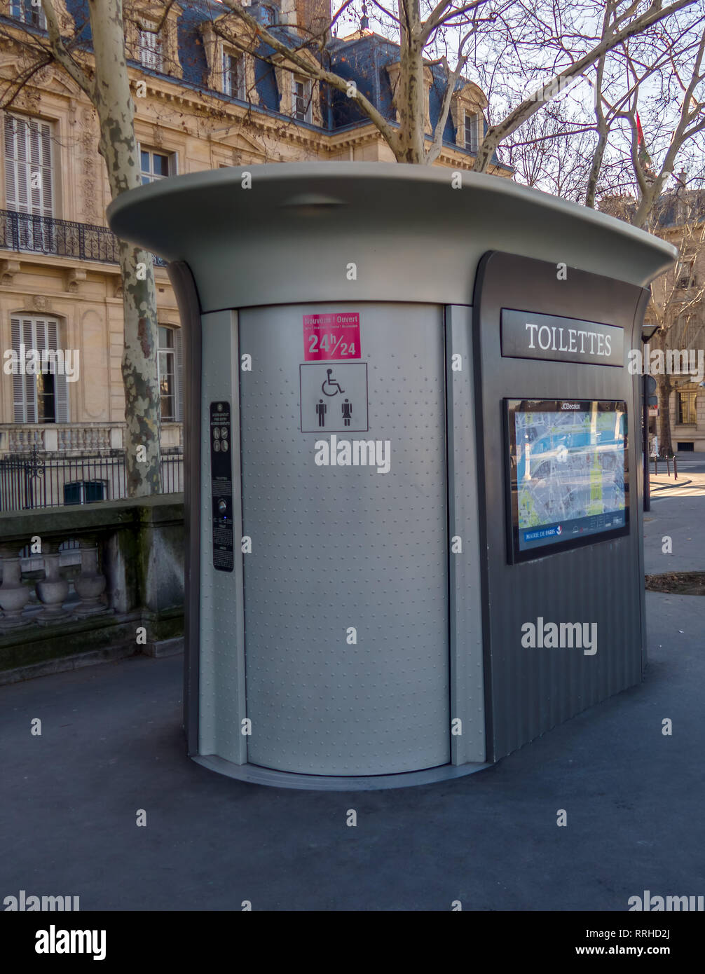 Public toilet facilities in Paris, France Stock Photo