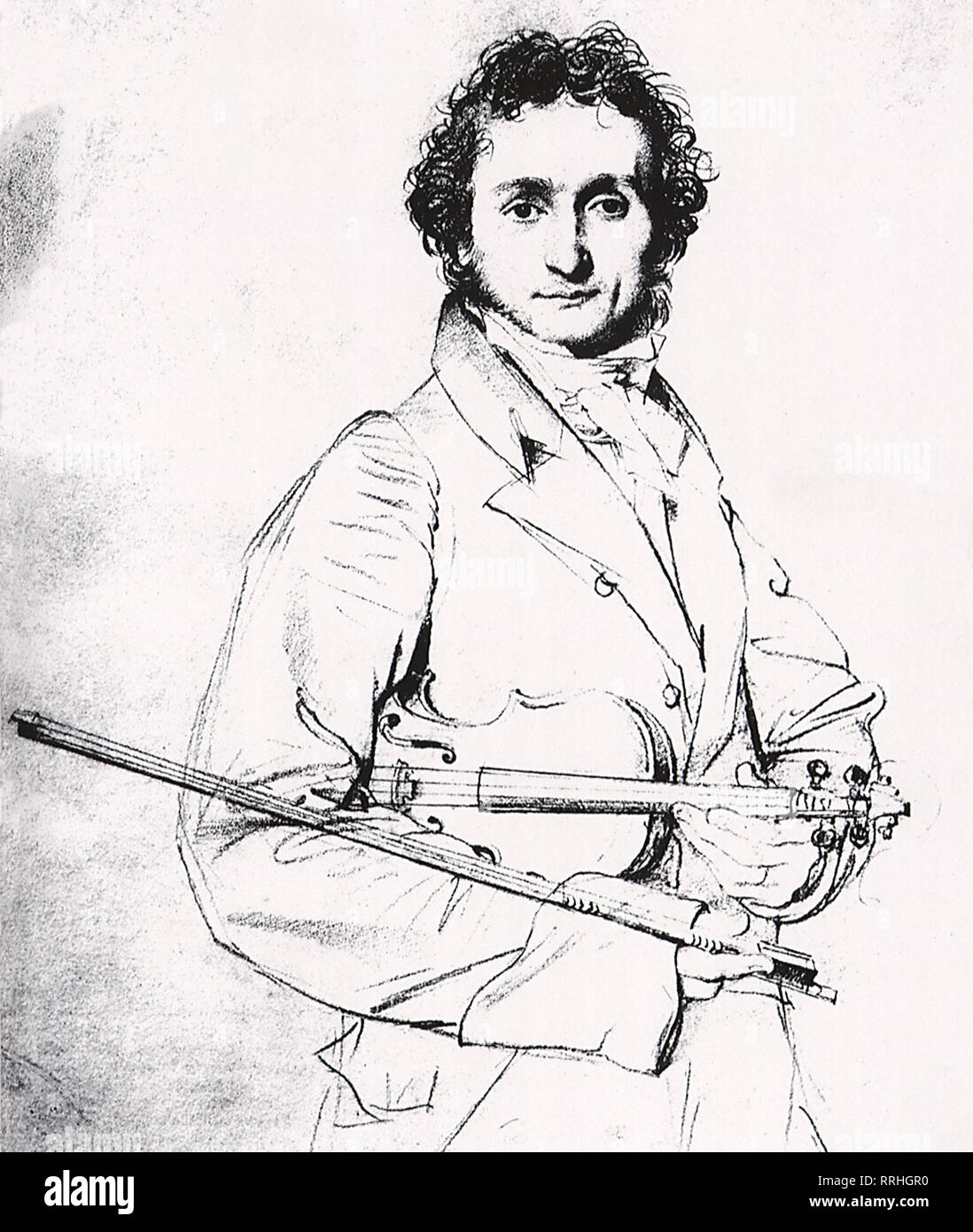 Niccolo Paganini. Stock Photo