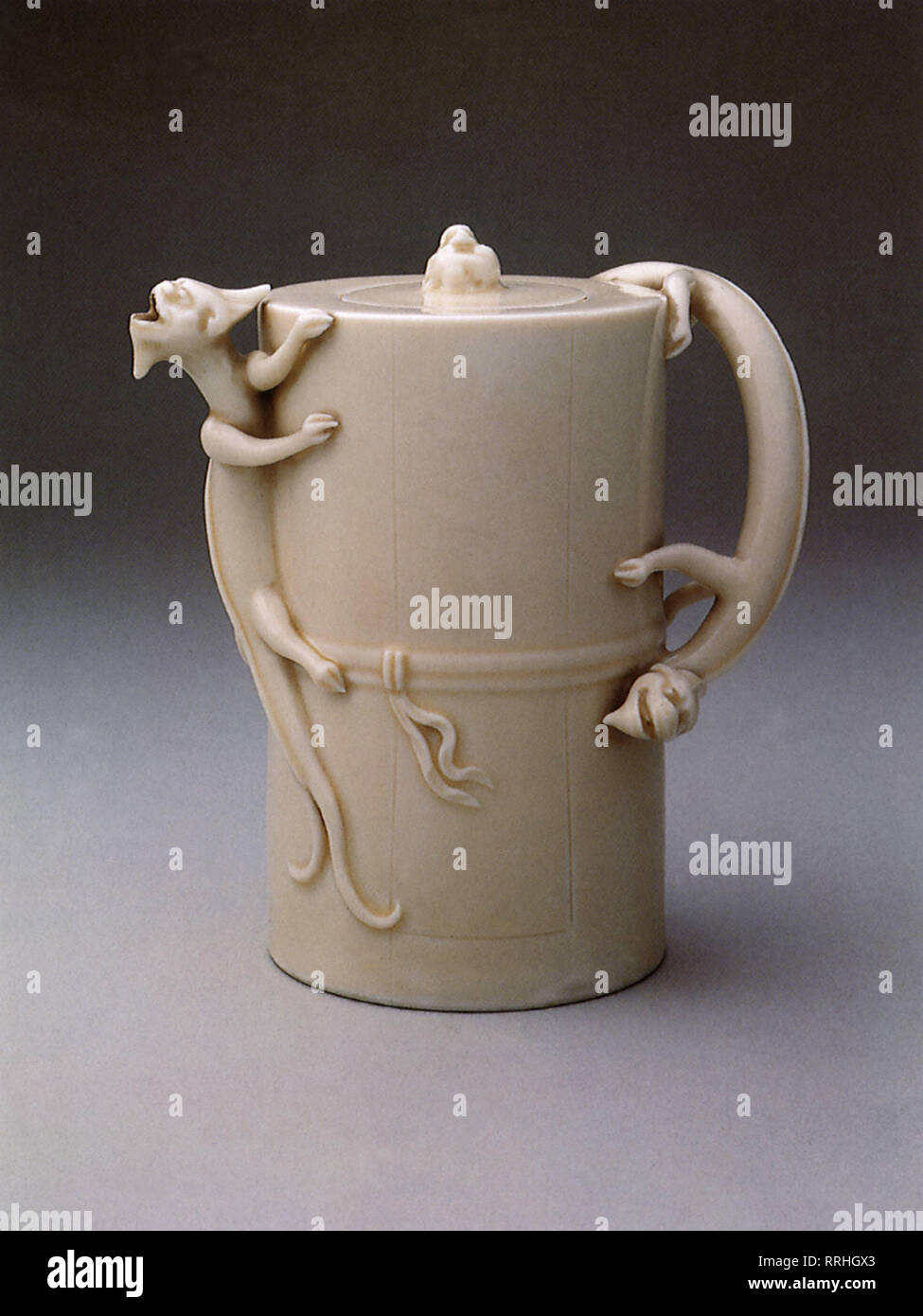 Porcelain Winepot, Ming Dynasty. Stock Photo