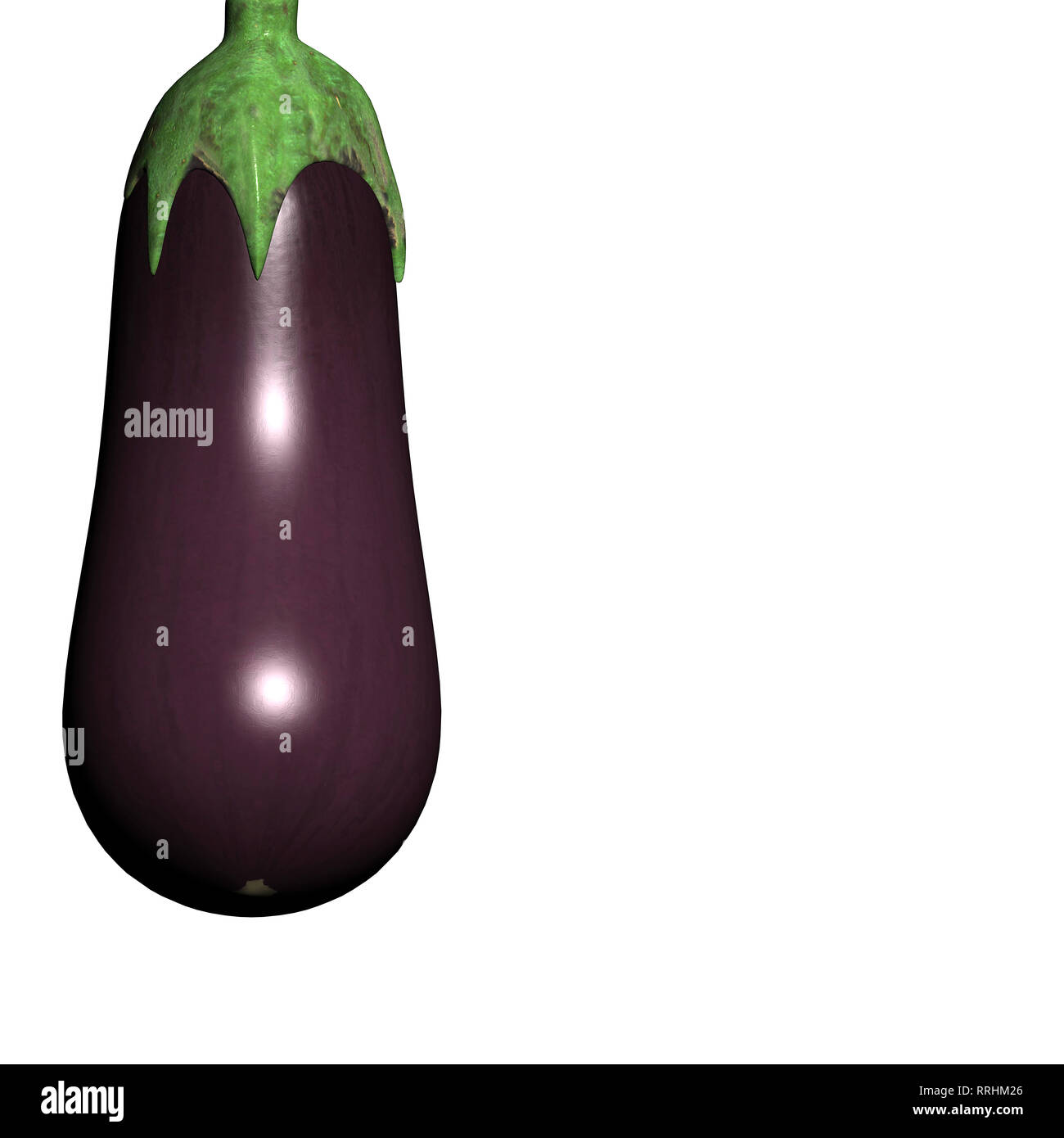 3d render eggplant Stock Photo