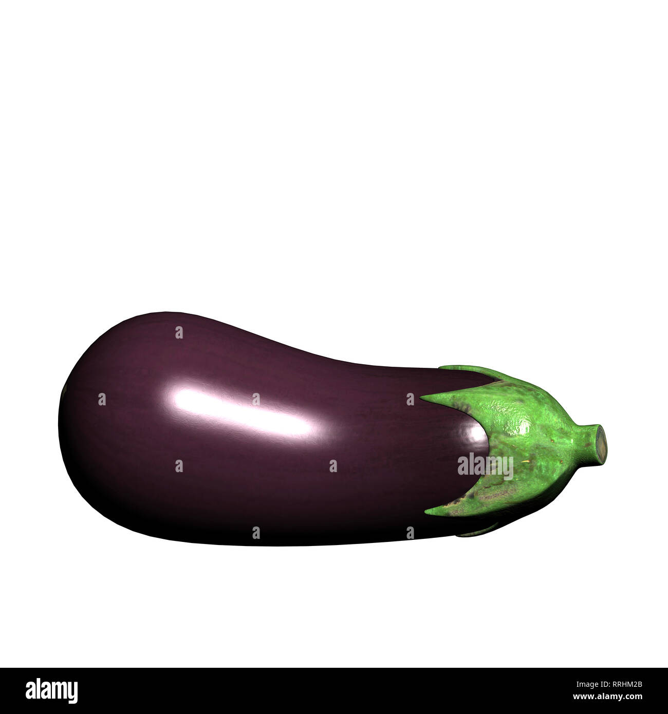 3d render eggplant Stock Photo