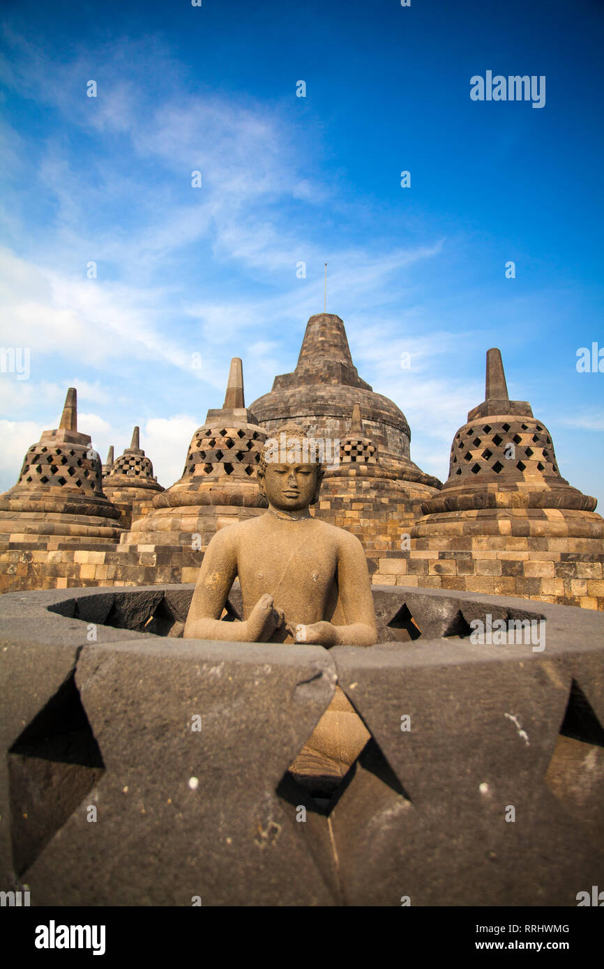 Borobudur Temple, UNESCO World Heritage Site, Magelang, Java, Indonesia, Southeast Asia, Asia Stock Photo