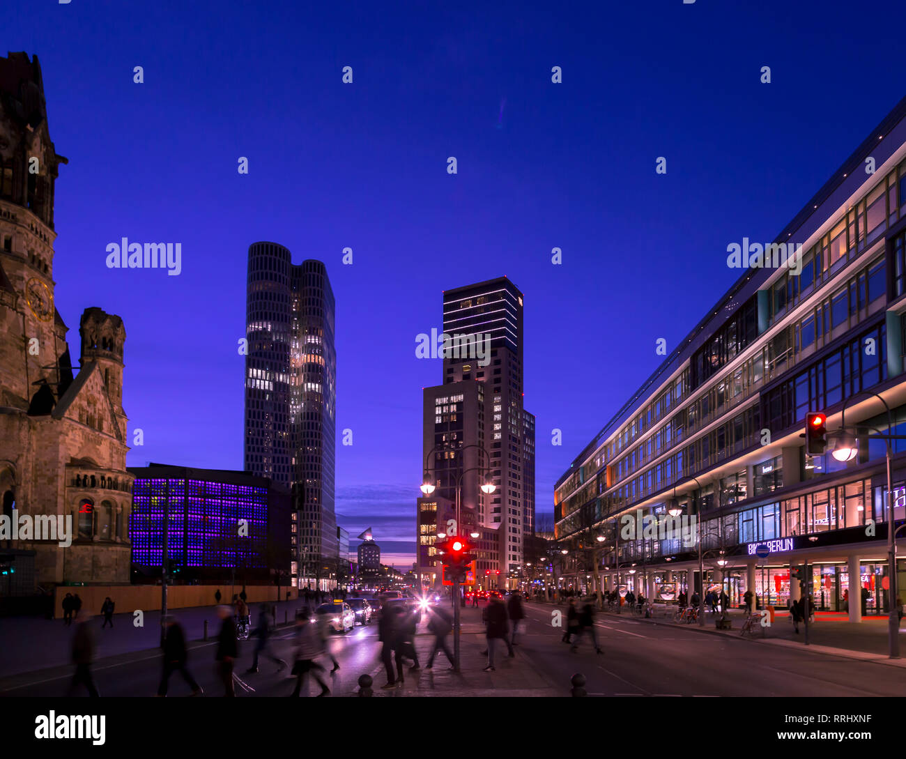 Berlin City sunset Stock Photo