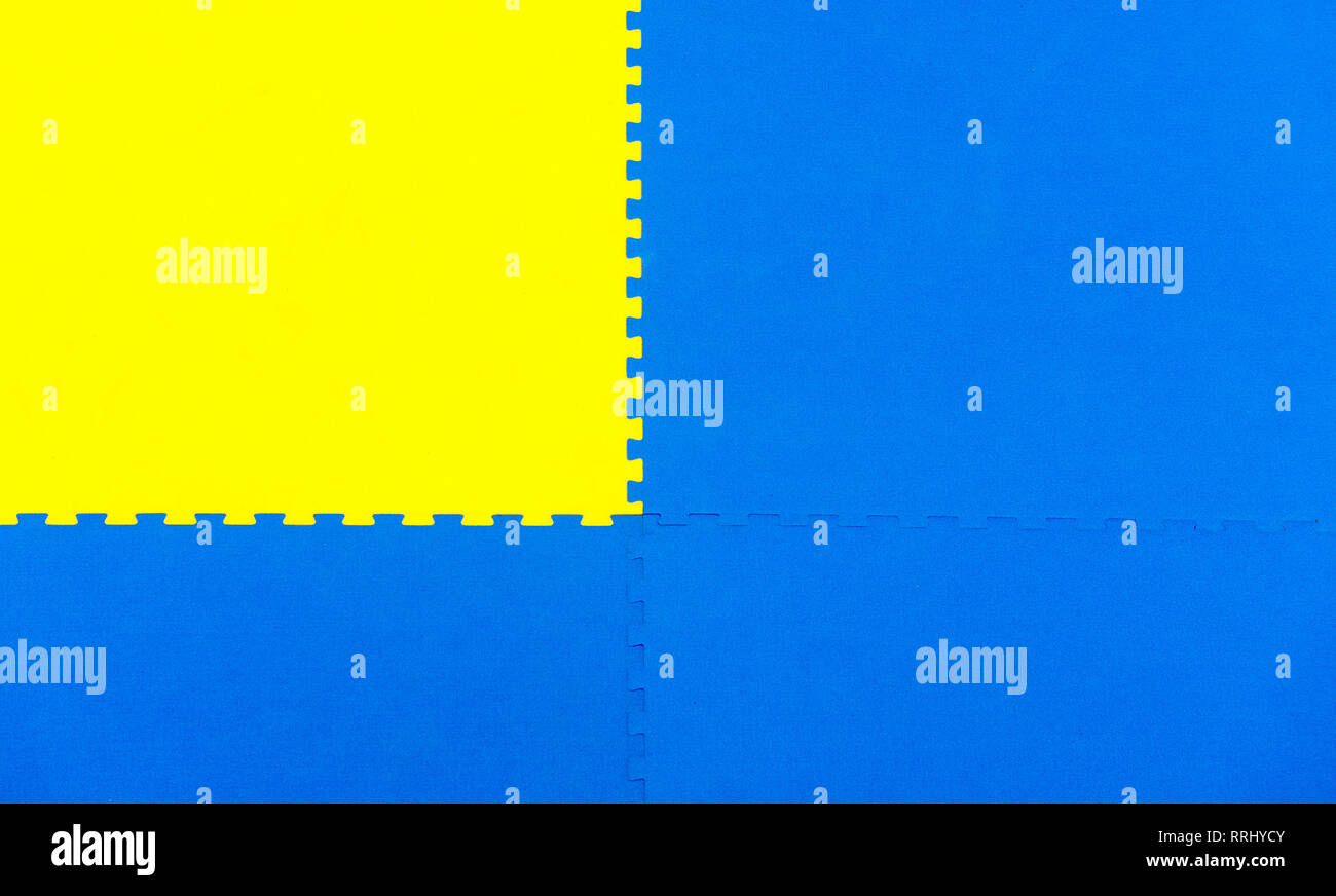 karate tatami mats for competition or training. Top wiew Stock Photo