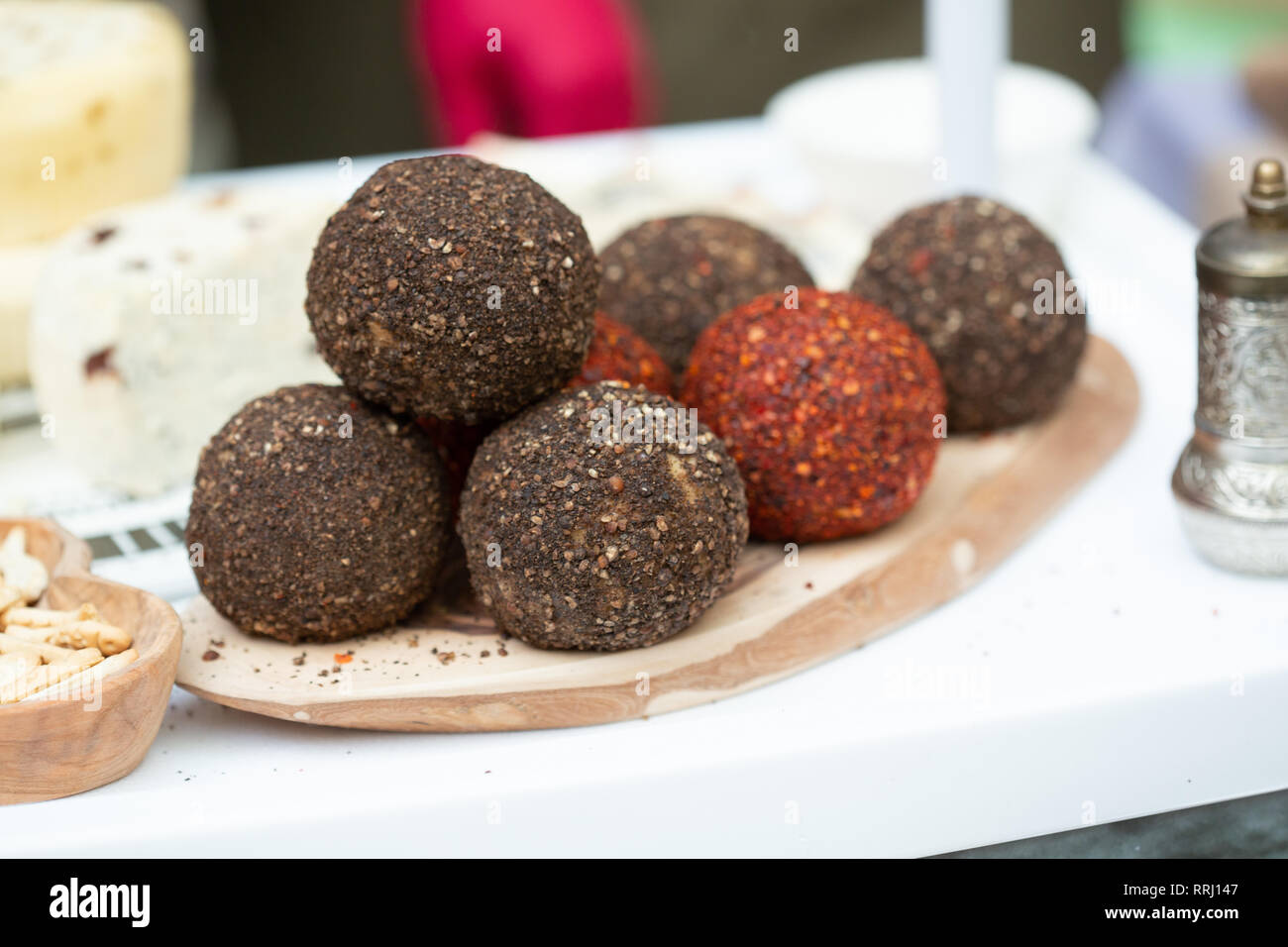 Italian fried, Fired Mozzarella cheese brown balls Stock Photo Alamy