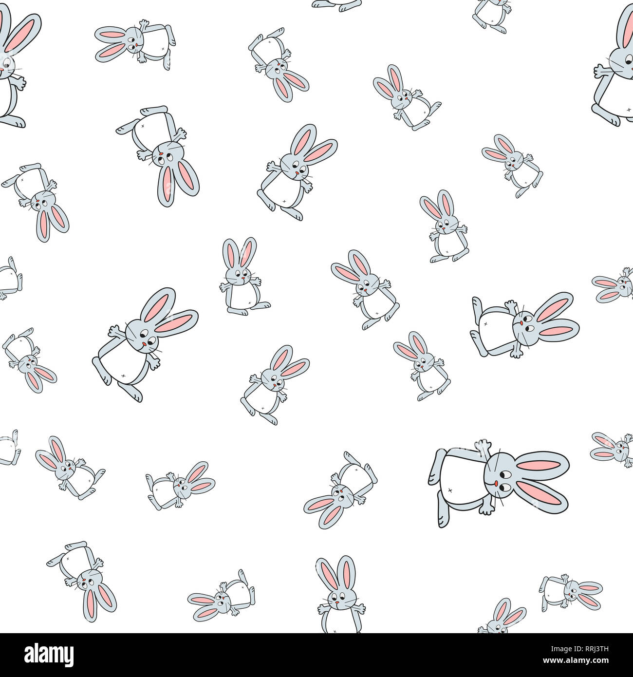 Seamless bunnies pattern hi-res stock photography and images - Alamy