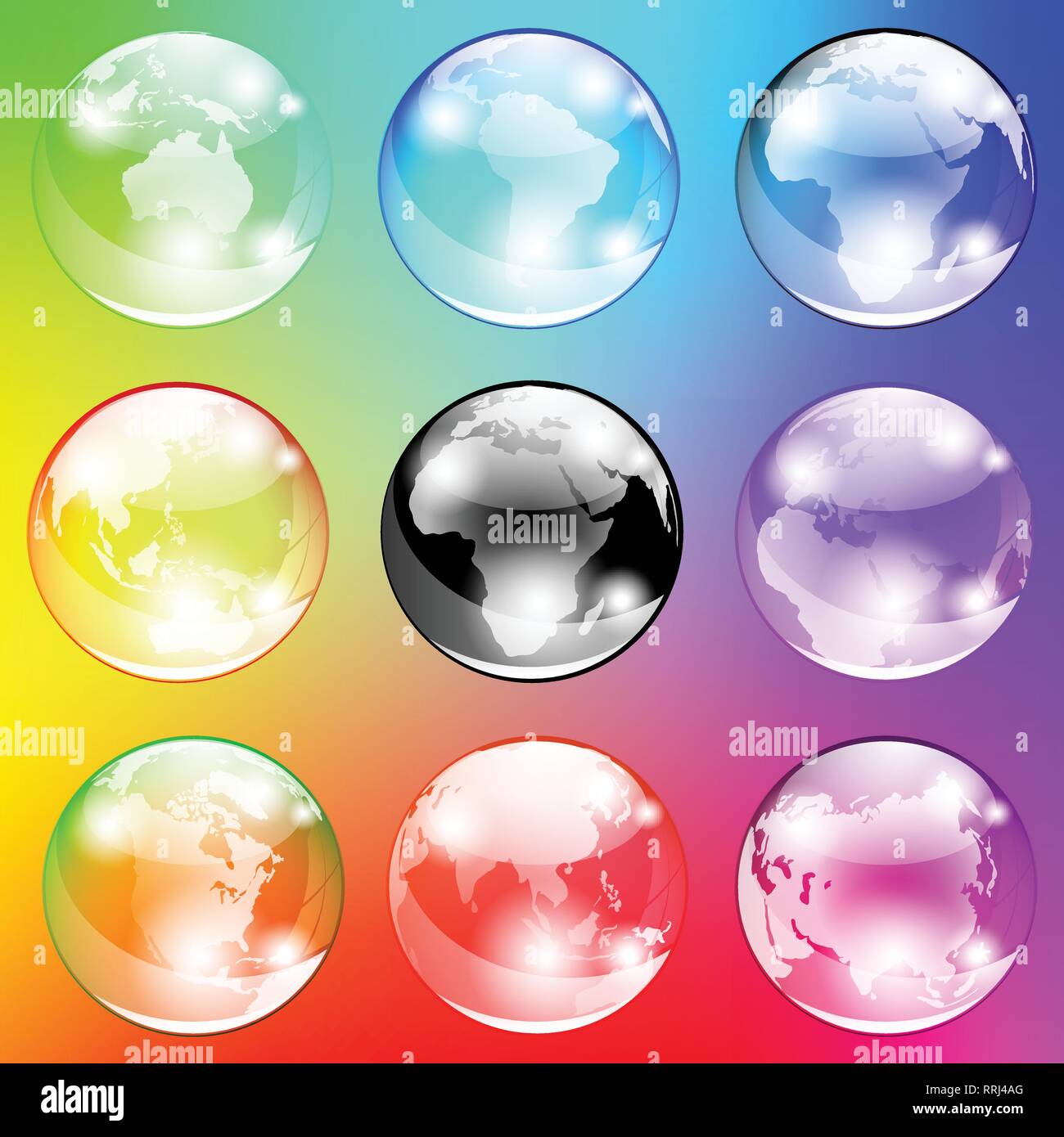 Colorful and transparent soap bubble Stock Vector Image & Art - Alamy