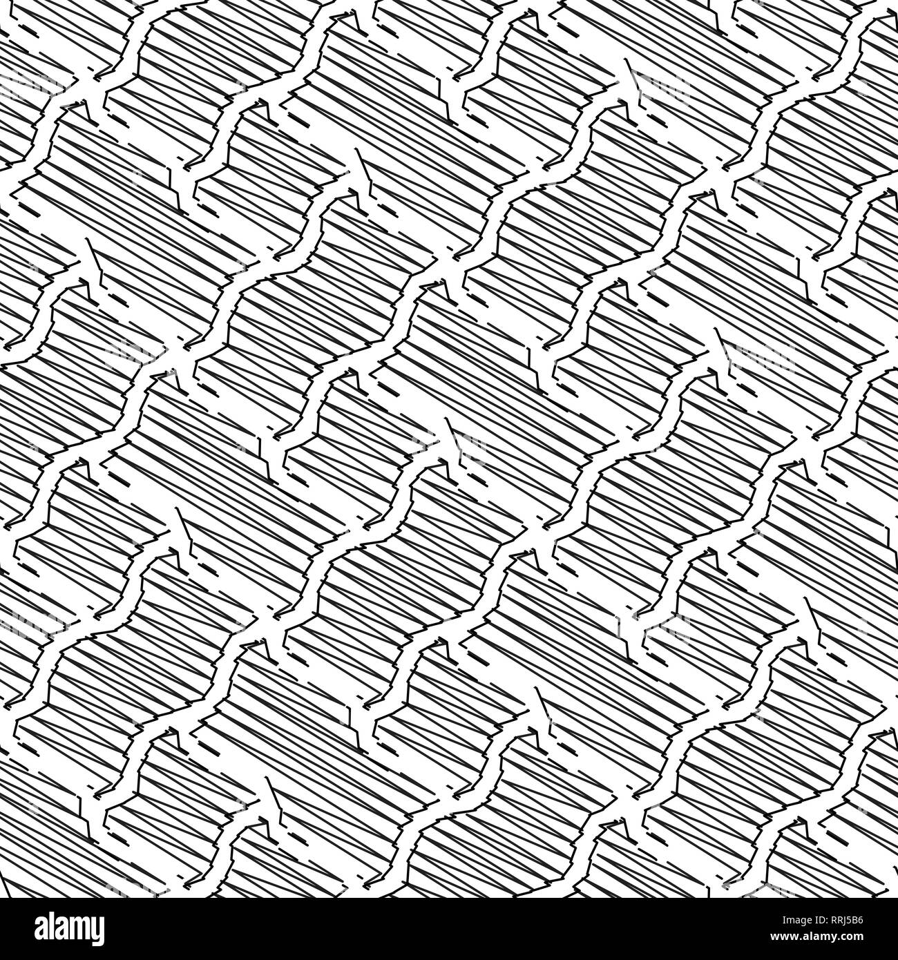 Vector geometric seamless patterns set, black and white texture Stock ...