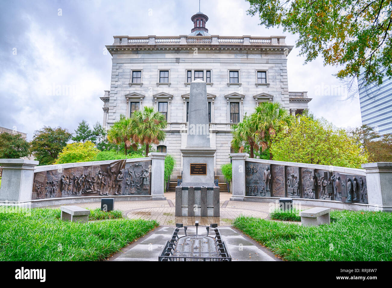 COLUMBIA, SC - NOVEMBER 2, 2018: South Carolina African American History Monument of the grounds of the South Carolina Capitol Building in Columbia, S Stock Photo