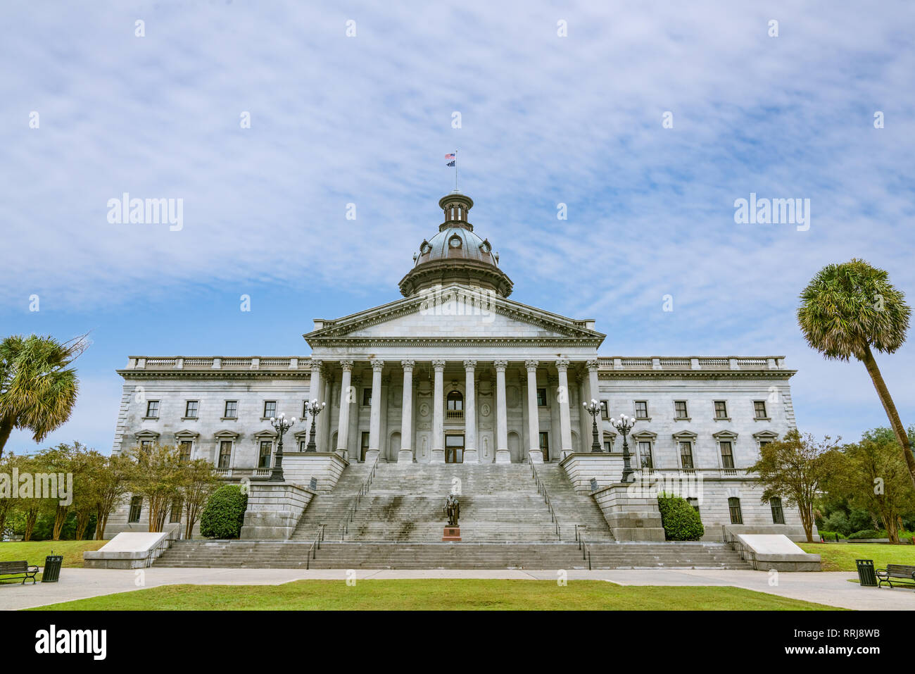 Exterior of the South Carolina Capitol Building in Columbia, SC Stock Photo