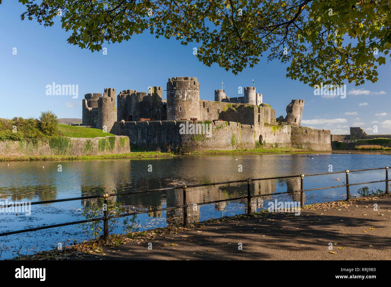 Caerphilly Castle, Cardiff, Wales, United Kingdom, Europe Stock Photo