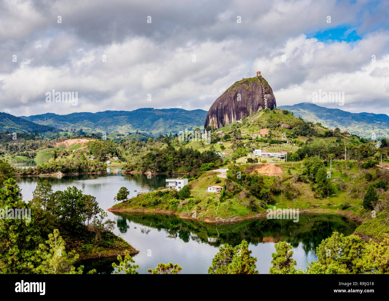 El Penon de Guatape (Rock of Guatape), Antioquia Department, Colombia, South America Stock Photo