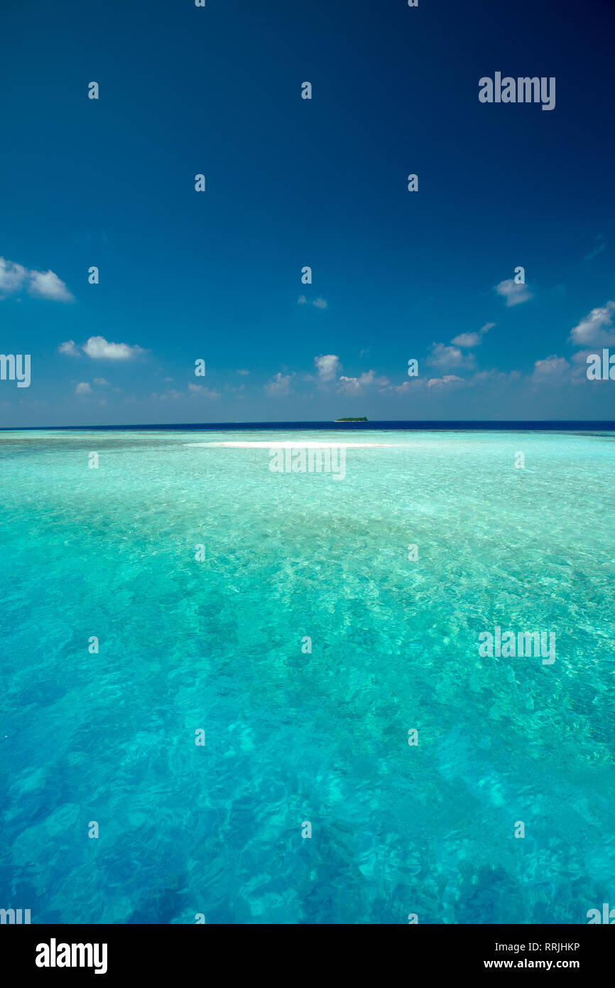 Tropical beach, Maldives, Indian Ocean, Asia Stock Photo