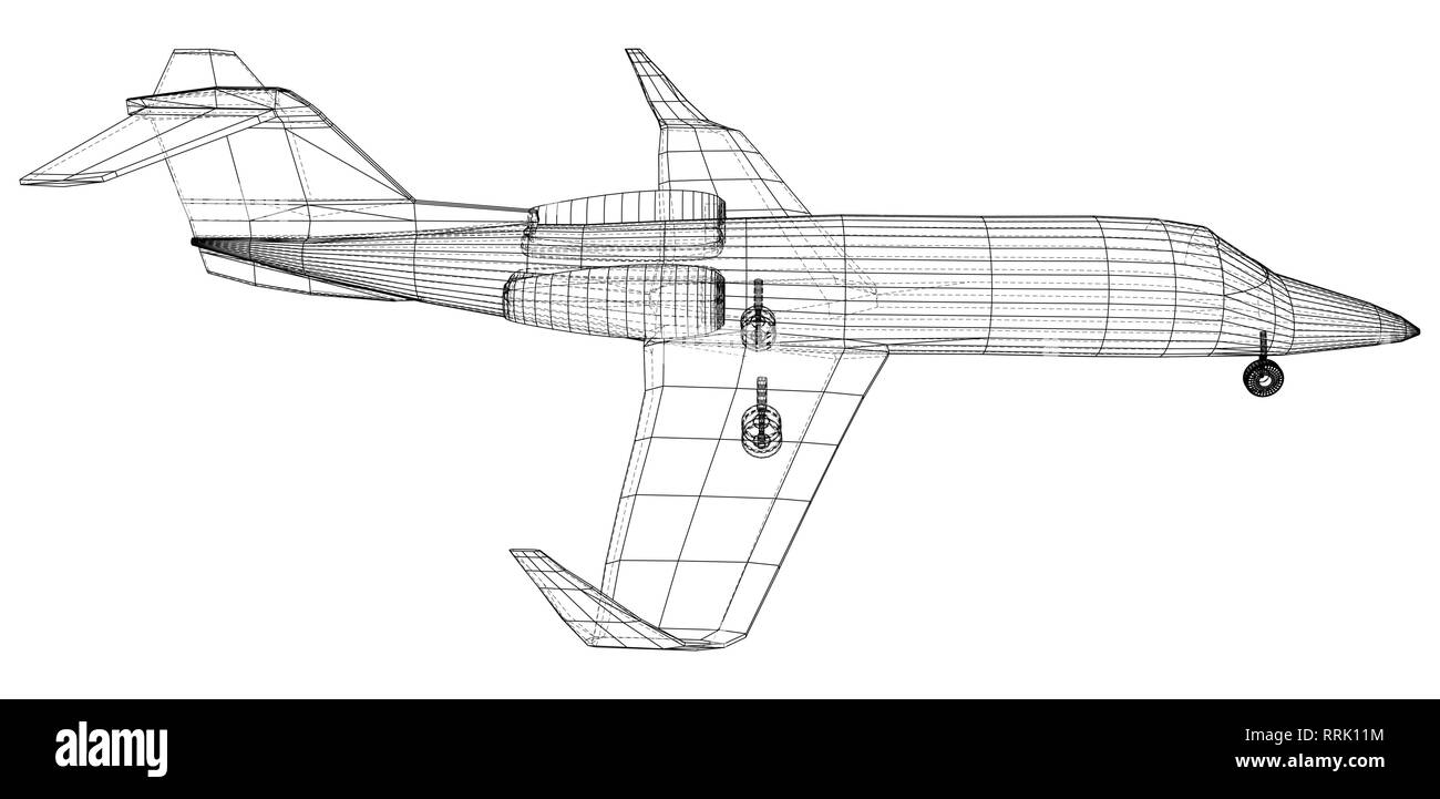 Aircraft engine wireframe vector hi-res stock photography and images ...
