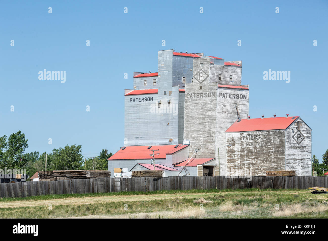 Grain elevators, Herbert, Saskatchewan, Canada Stock Photo