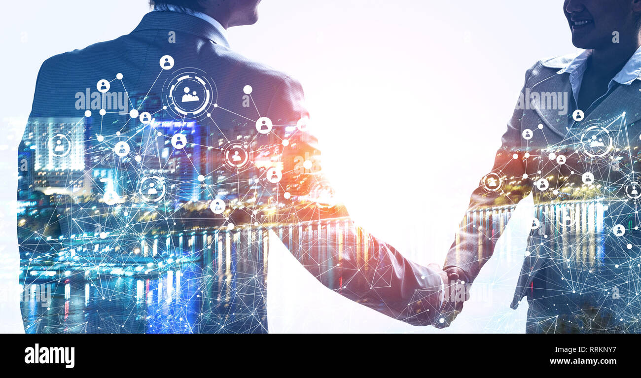 Process Partnership Connection Concept of partnership and social connection Stock Photo - Alamy