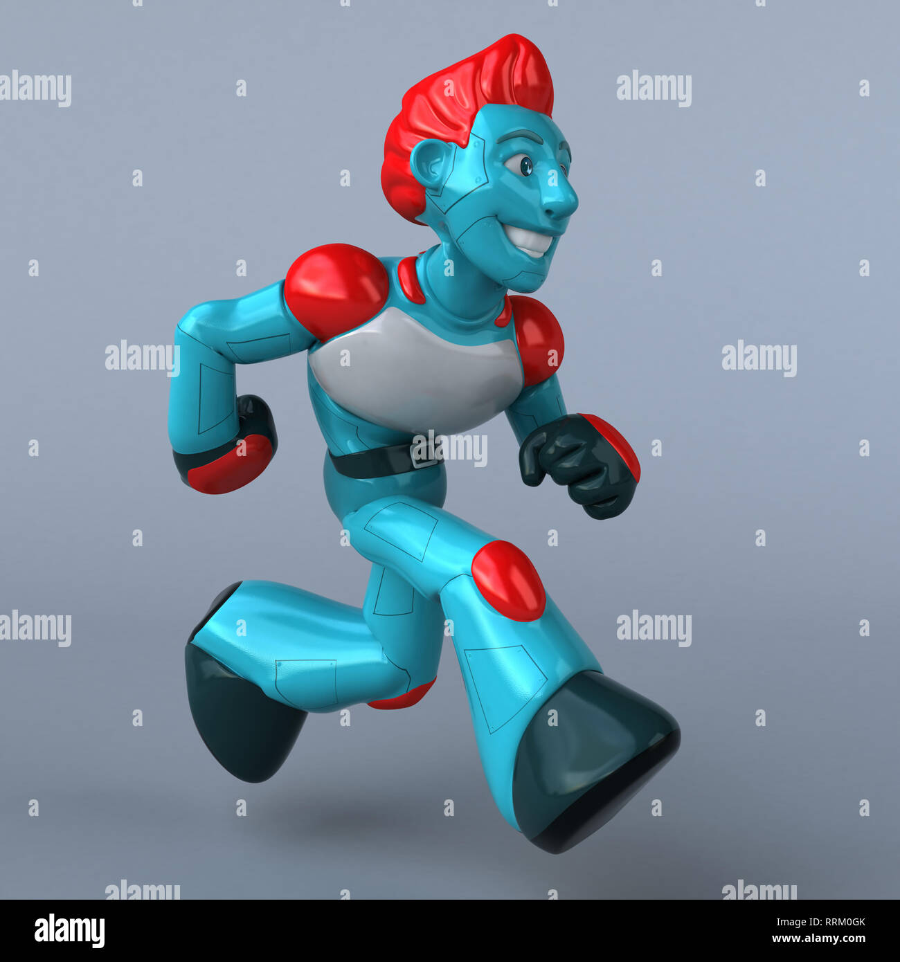 Red robot - 3D Illustration Stock Photo - Alamy
