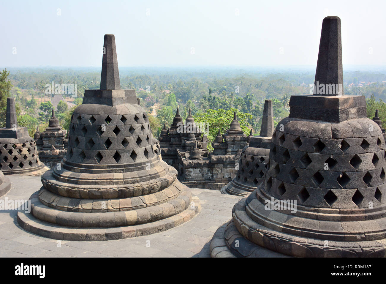 Mahayana Buddhist Temple (9th century), Borobudur, Central Java ...
