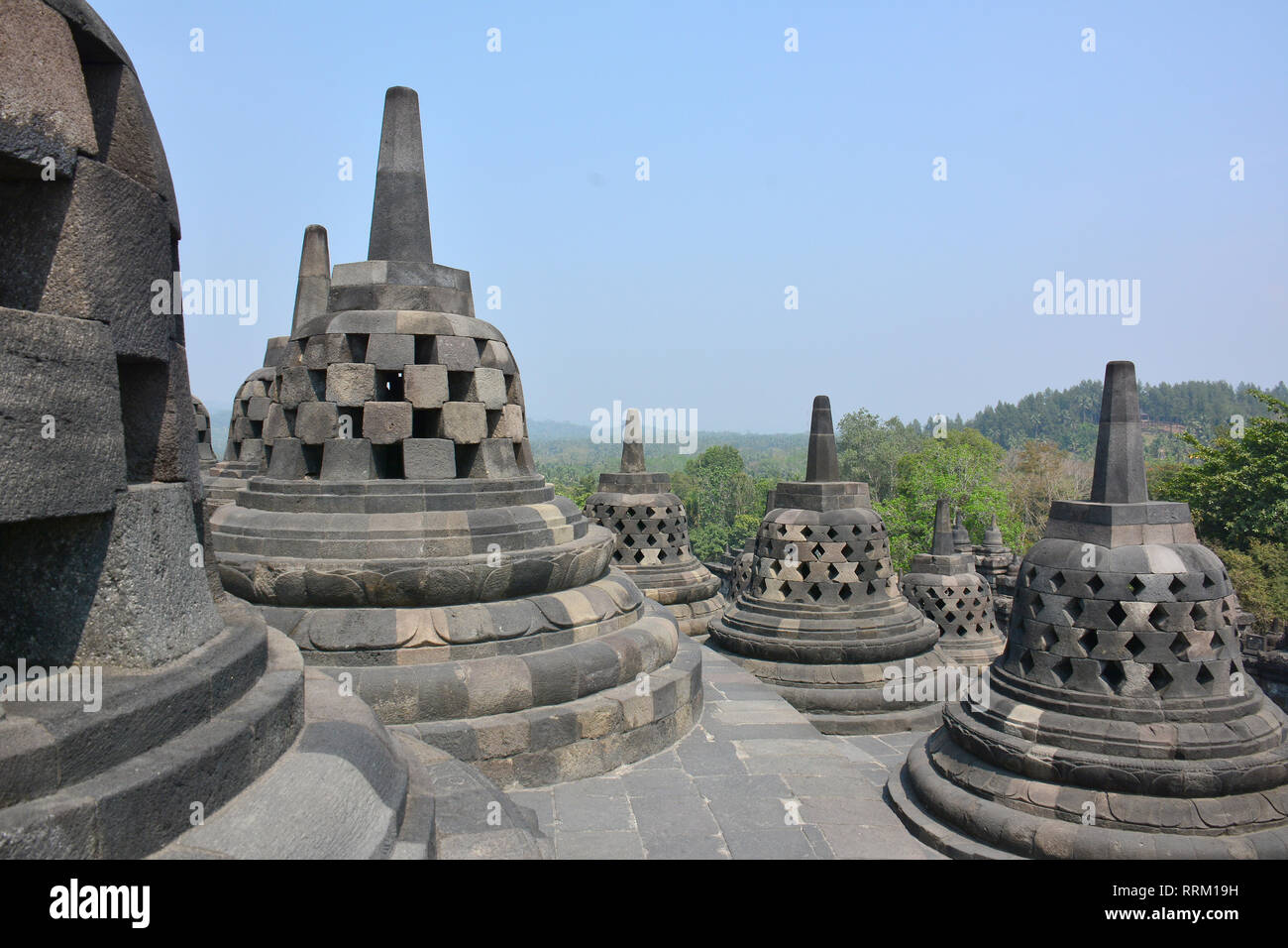Mahayana Buddhist Temple (9th century), Borobudur, Central Java ...