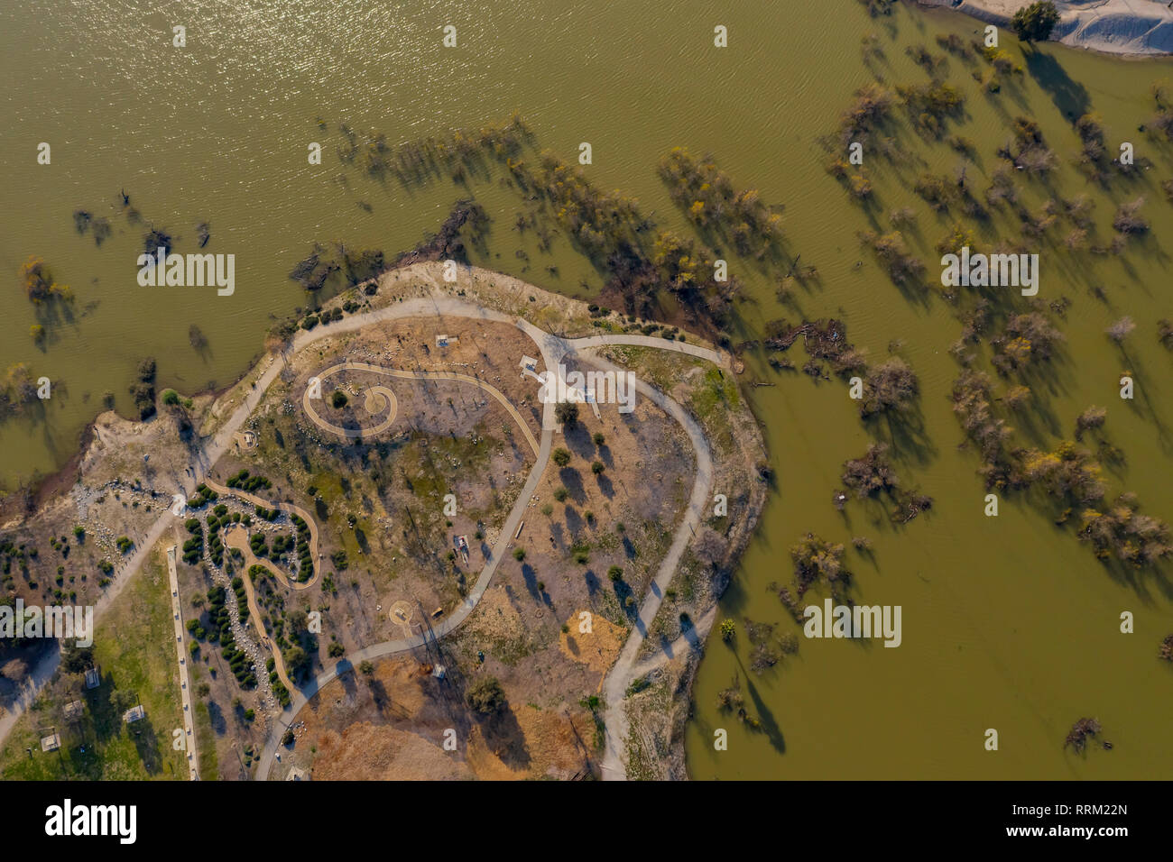 Aerial view of the beautiful Peck road park at Los Angeles County, California Stock Photo Alamy
