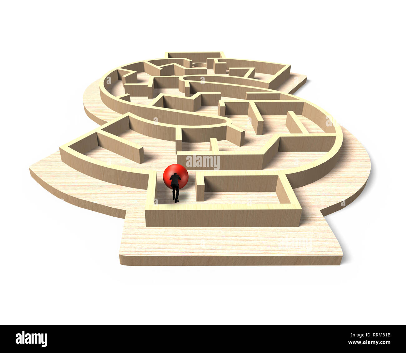 Ball Labyrinth Cut Out Stock Images Pictures Alamy